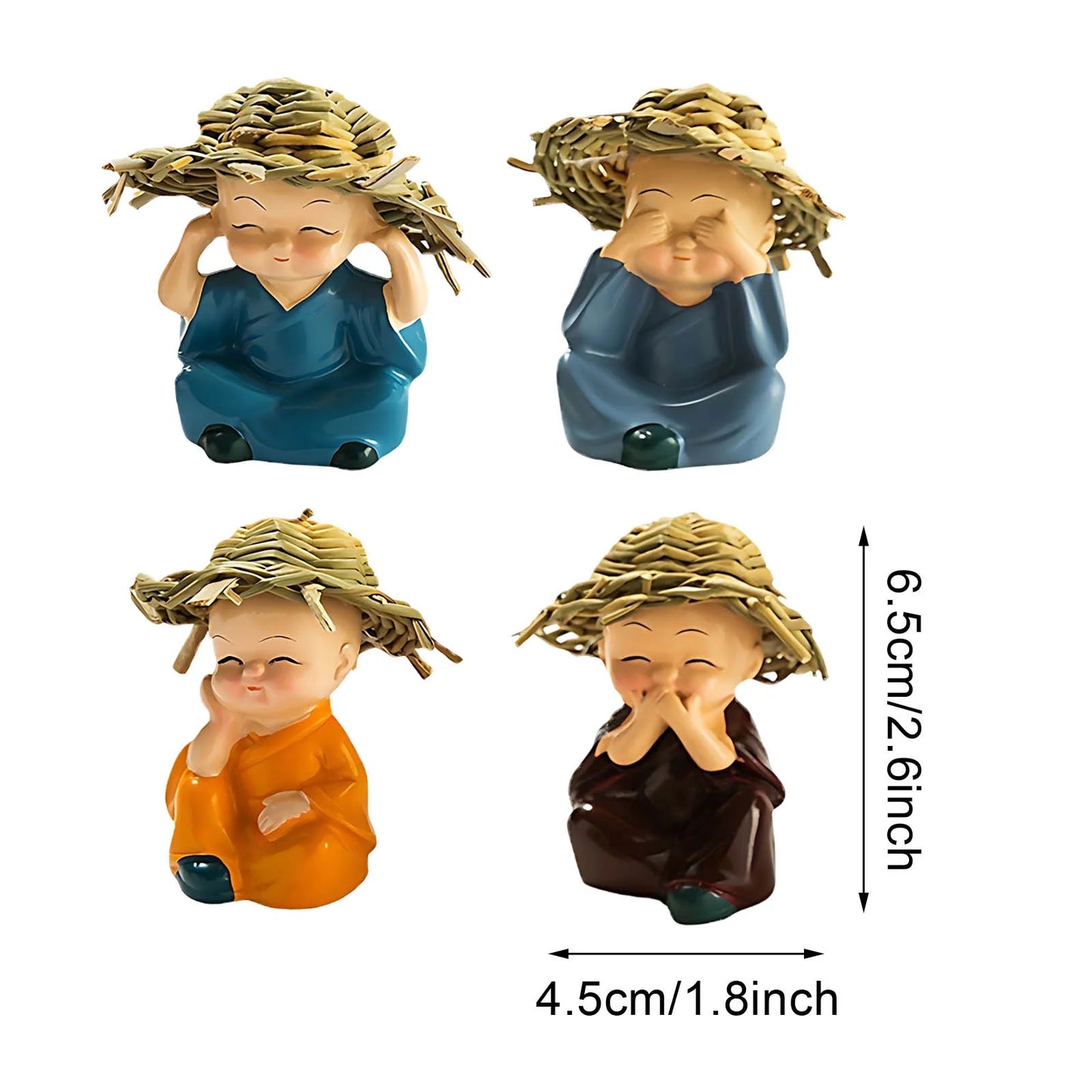 4Pc Garden Decor Statue,Garden Statues,Garden Ornaments for outside Garden,Garden Decorations Outdoor Clearance Resin