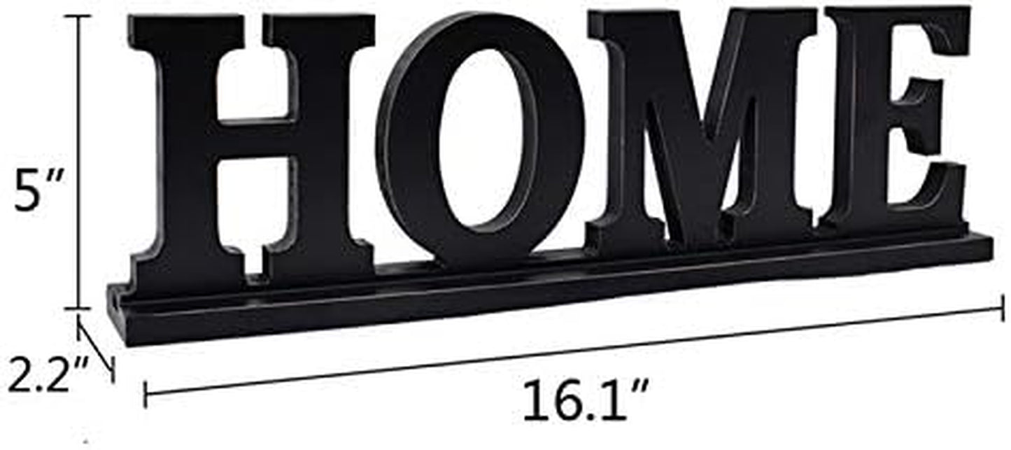 Wood Home Letter Sign Free Standing Cutout Home Word Decorative Home Table Sign for Home Decor