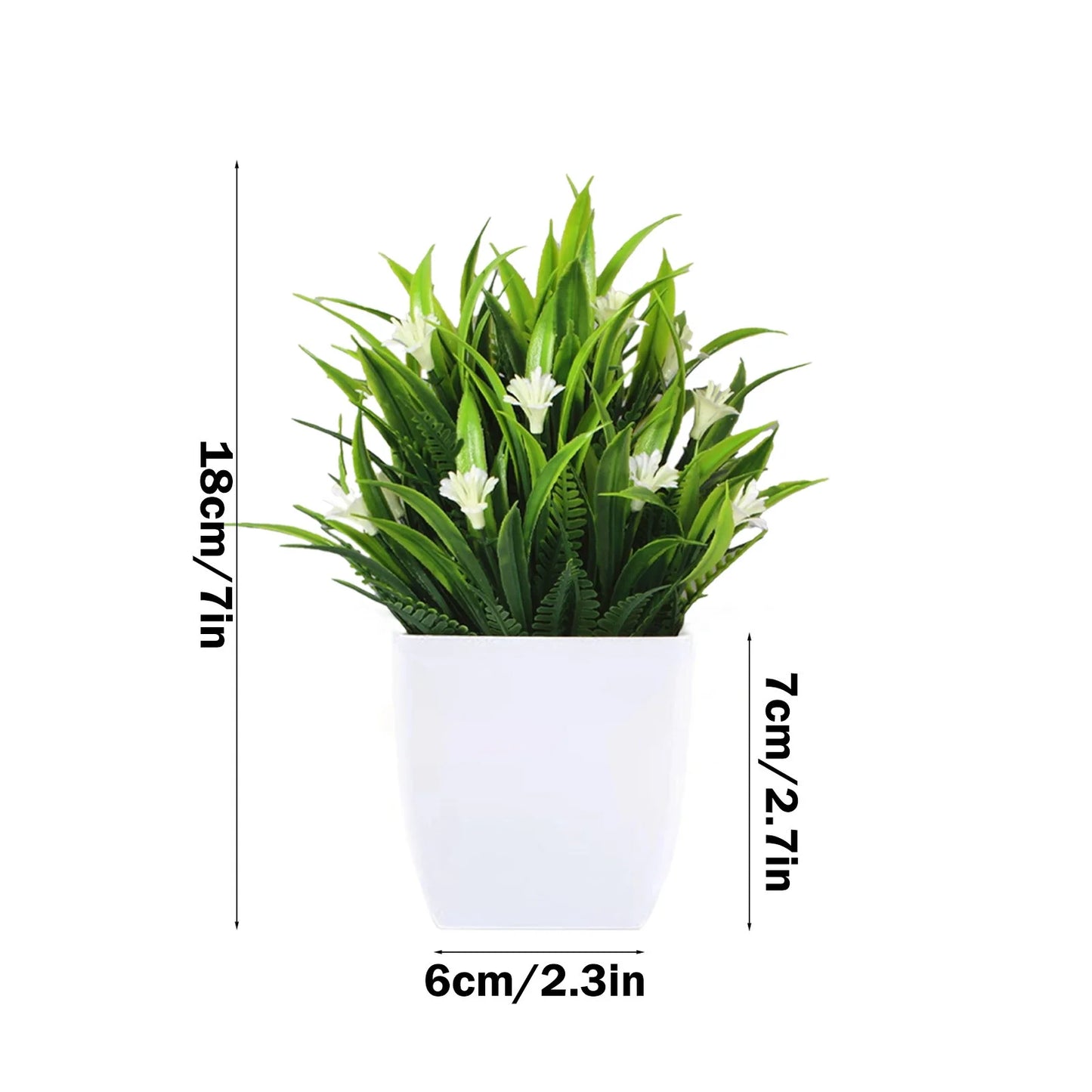 School Decorative Accents Small Fake Plants Faux Indoor with Flowers for Home Bathroom Kitchen Office Desk Decor