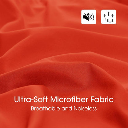 Queen Comforter Set - Orange Comforter Set Queen, Reversible Bed Comforter Queen Set for All Seasons, Flame/Charcoal Gray, 1 Comforter (88"X92") and 2 Pillow Shams (20"X26"+2")