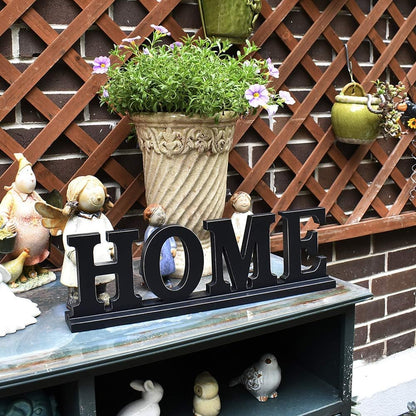 Wood Home Letter Sign Free Standing Cutout Home Word Decorative Home Table Sign for Home Decor